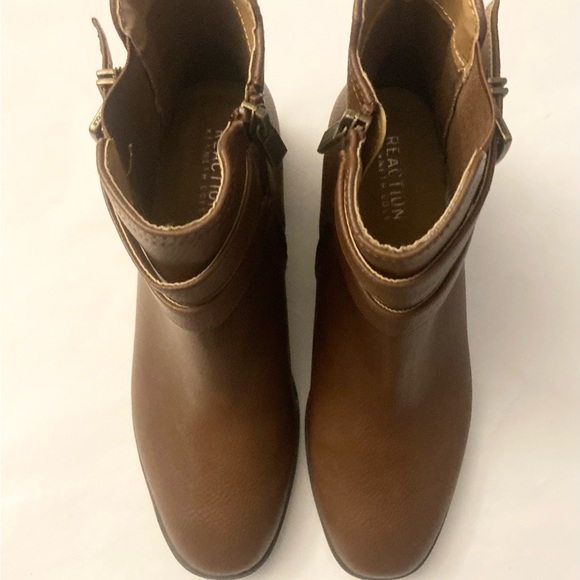 Kenneth Cole Salt Biker Womens Faux Leather Block Heel Ankle Boots Size 8 NEW - Picture 7 of 11